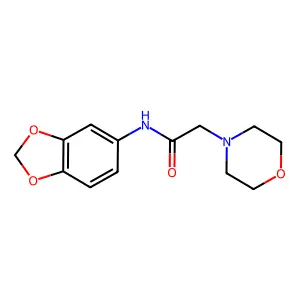 N-(1,3-benzodioxol-5-yl)-2-(morpholin-4-yl)acetamide structure