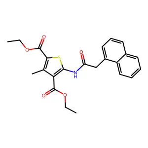 Diethyl 3-methyl-5-[(2-naphthalen-1-ylacetyl)amino]thiophene-2,4-dicarboxylate structure