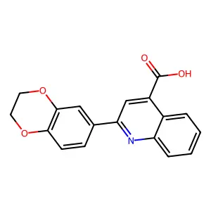 2-(2,3-Dihydro-1,4-benzodioxin-6-yl)quinoline-4-carboxylic acid structure