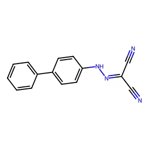 2-[(4-Phenylphenyl)hydrazinylidene]propanedinitrile structure