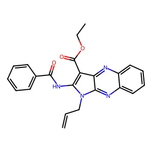 ethyl 1-allyl-2-benzamido-1H-pyrrolo[2,3-b]quinoxaline-3-carboxylate structure