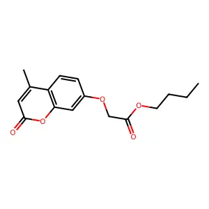 Butyl 2-(4-methyl-2-oxochromen-7-yl)oxyacetate structure