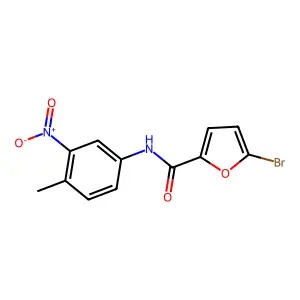 5-bromo-N-(4-methyl-3-nitrophenyl)furan-2-carboxamide structure