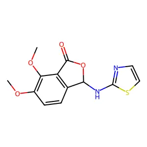 6,7-dimethoxy-3-(1,3-thiazol-2-ylamino)-3H-2-benzofuran-1-one structure