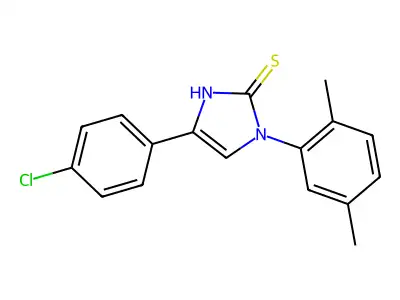 4-(4-chlorophenyl)-1-(2,5-dimethylphenyl)-1H-imidazole-2-thiol structure