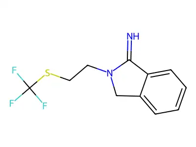 2-{2-[(trifluoromethyl)sulfanyl]ethyl}-2,3-dihydro-1H-isoindol-1-imine structure