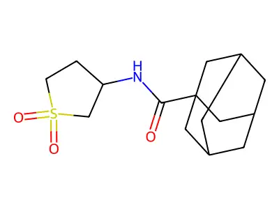 N-(1,1-dioxothiolan-3-yl)adamantane-1-carboxamide structure