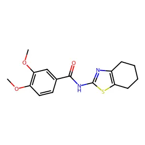 3,4-dimethoxy-N-(4,5,6,7-tetrahydro-1,3-benzothiazol-2-yl)benzamide structure