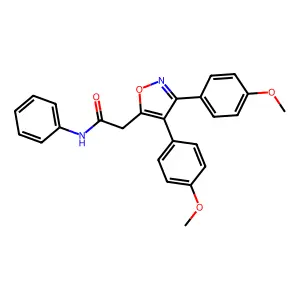 2-[3,4-bis(4-methoxyphenyl)-1,2-oxazol-5-yl]-N-phenylacetamide structure