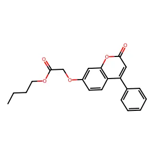 butyl [(2-oxo-4-phenyl-2H-chromen-7-yl)oxy]acetate structure