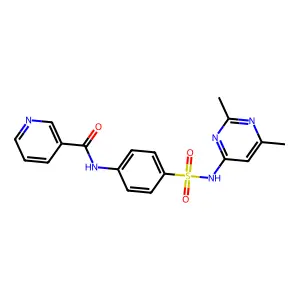 N-[4-(2,6-Dimethyl-pyrimidin-4-ylsulfamoyl)-phenyl]-nicotinamide structure