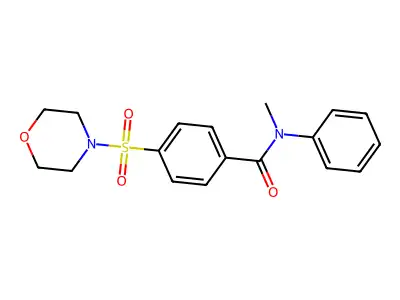 N-methyl-4-(morpholine-4-sulfonyl)-N-phenylbenzamide structure