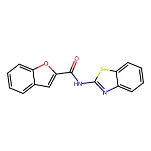 N-(1,3-benzothiazol-2-yl)-1-benzofuran-2-carboxamide structure