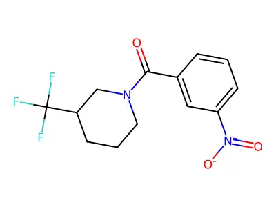 1-(3-Nitrobenzoyl)-3-(trifluoromethyl)piperidine structure