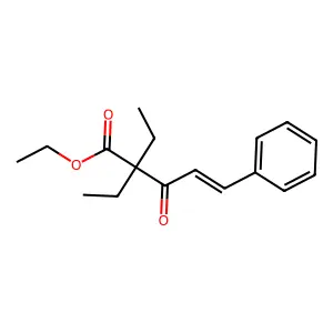 ethyl (4E)-2,2-diethyl-3-oxo-5-phenylpent-4-enoate structure