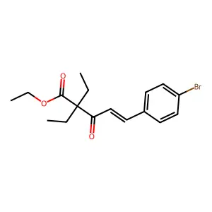 Ethyl 5-(4-bromophenyl)-2,2-diethyl-3-oxo-4-pentenoate structure