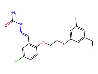 [(E)-[5-chloro-2-[2-(3-ethyl-5-methylphenoxy)ethoxy]phenyl]methylideneamino]urea structure
