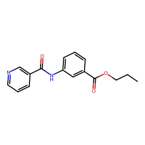 Propyl 3-(3-pyridylcarbonylamino)benzoate structure