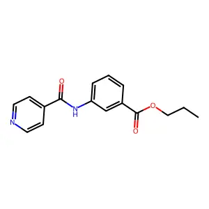 Propyl 3-(4-pyridylcarbonylamino)benzoate structure