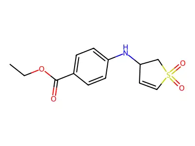 Ethyl 4-[(1,1-dioxido-2,3-dihydrothiophen-3-yl)amino]benzoate structure