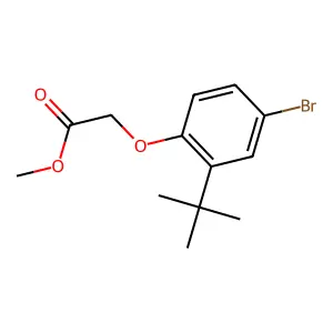 Methyl (4-bromo-2-tert-butylphenoxy)acetate structure
