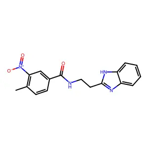 N-[2-(1H-benzimidazol-2-yl)ethyl]-4-methyl-3-nitrobenzamide structure