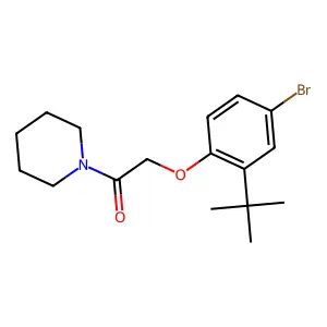 1-[(4-Bromo-2-tert-butylphenoxy)acetyl]piperidine structure
