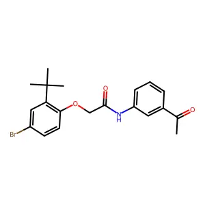 N-(3-acetylphenyl)-2-(4-bromo-2-tert-butylphenoxy)acetamide structure