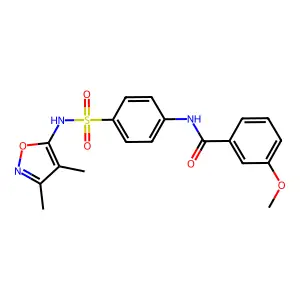 N-(4-(N-(3,4-dimethylisoxazol-5-yl)sulfamoyl)phenyl)-3-methoxybenzamide structure