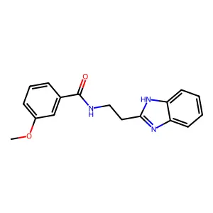 N-[2-(1H-benzimidazol-2-yl)ethyl]-3-methoxybenzamide structure
