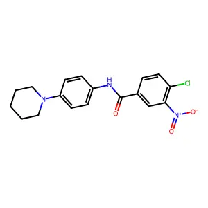 4-chloro-3-nitro-N-[4-(piperidin-1-yl)phenyl]benzamide structure