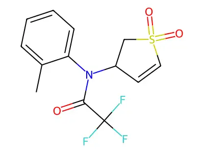 N-(1,1-dioxido-2,3-dihydrothiophen-3-yl)-2,2,2-trifluoro-N-(2-methylphenyl)acetamide structure