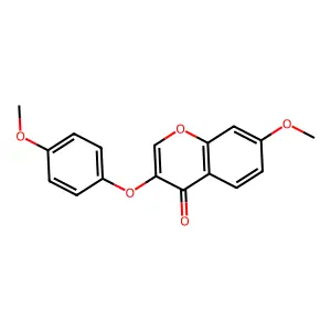 7-Methoxy-3-(4-methoxyphenoxy)chromen-4-one structure