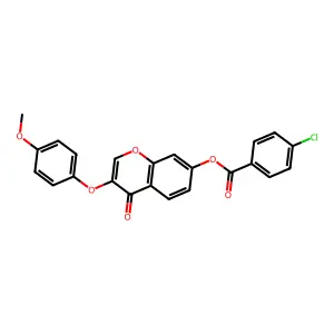 3-(4-methoxyphenoxy)-4-oxo-4H-chromen-7-yl 4-chlorobenzoate structure