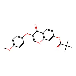 3-(4-Methoxyphenoxy)-4-oxochromen-7-yl 2,2-dimethylpropanoate structure