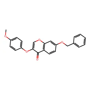 7-(benzyloxy)-3-(4-methoxyphenoxy)-4H-chromen-4-one structure
