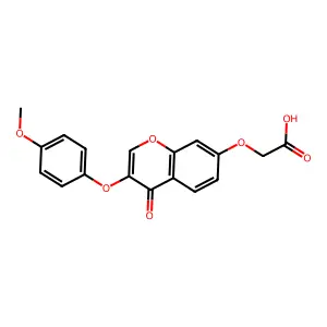 2-[3-(4-Methoxyphenoxy)-4-oxochromen-7-yl]oxyacetic acid structure