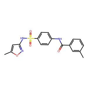 3-methyl-N-(4-(N-(5-methylisoxazol-3-yl)sulfamoyl)phenyl)benzamide structure