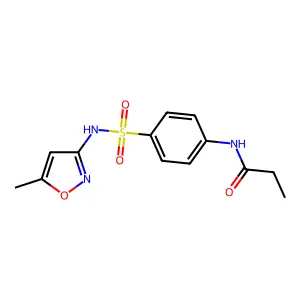 N-(4-{[(5-methyl-3-isoxazolyl)amino]sulfonyl}phenyl)propanamide structure