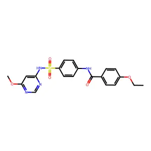 4-ethoxy-N-(4-(N-(6-methoxypyrimidin-4-yl)sulfamoyl)phenyl)benzamide structure