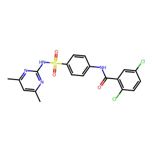 2,5-dichloro-N-{4-[(4,6-dimethylpyrimidin-2-yl)sulfamoyl]phenyl}benzamide structure