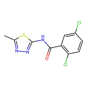 2,5-dichloro-N-(5-methyl-1,3,4-thiadiazol-2-yl)benzamide structure
