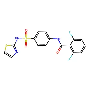 2,6-difluoro-N-(4-(N-(thiazol-2-yl)sulfamoyl)phenyl)benzamide structure