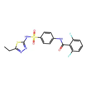N-{4-[(5-ethyl-1,3,4-thiadiazol-2-yl)sulfamoyl]phenyl}-2,6-difluorobenzamide structure