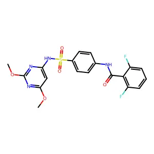 N-{4-[(2,6-dimethoxypyrimidin-4-yl)sulfamoyl]phenyl}-2,6-difluorobenzamide structure