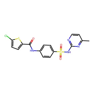 5-chloro-N-[4-[(4-methylpyrimidin-2-yl)sulfamoyl]phenyl]thiophene-2-carboxamide structure