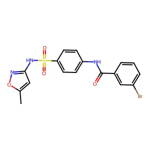3-bromo-N-(4-(N-(5-methylisoxazol-3-yl)sulfamoyl)phenyl)benzamide structure