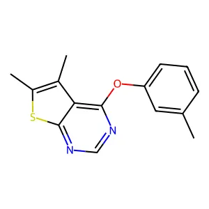 5,6-Dimethyl-4-(3-methylphenoxy)thieno[2,3-d]pyrimidine structure