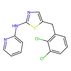 N-[5-(2,3-dichlorobenzyl)-1,3-thiazol-2-yl]pyridin-2-amine structure