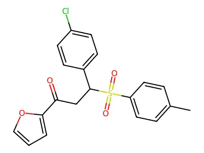 3-(4-Chlorophenyl)-1-(furan-2-yl)-3-[(4-methylphenyl)sulfonyl]propan-1-one structure